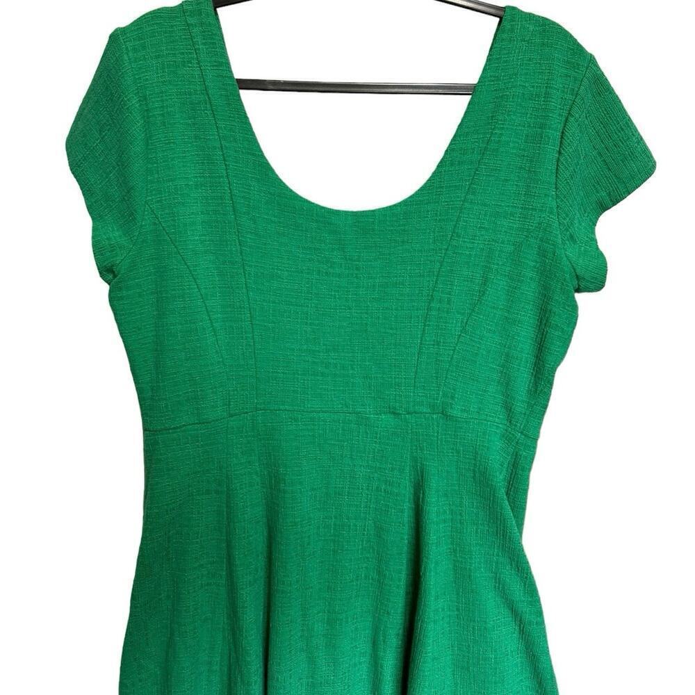 Maeve By Anthropologie Nova Green Skater Dress Size Large - Picture 7 of 11